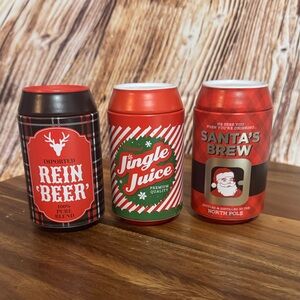 Holiday Beverage Can  Set - Red and Green
